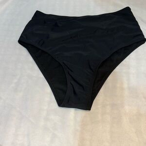 High Waisted Bikini Bottoms, Black, Size S
